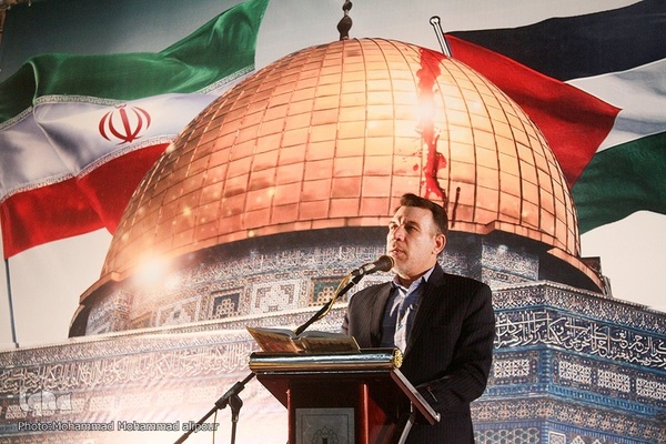 تجمع مردم اهواز در حمایت از جبهه مقاومت