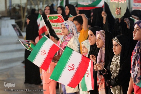 تجمع مردم اهواز در حمایت از جبهه مقاومت