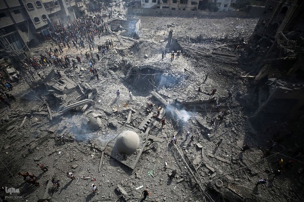 تخریب هفت مسجد غزه در بمباران صهیونیستها