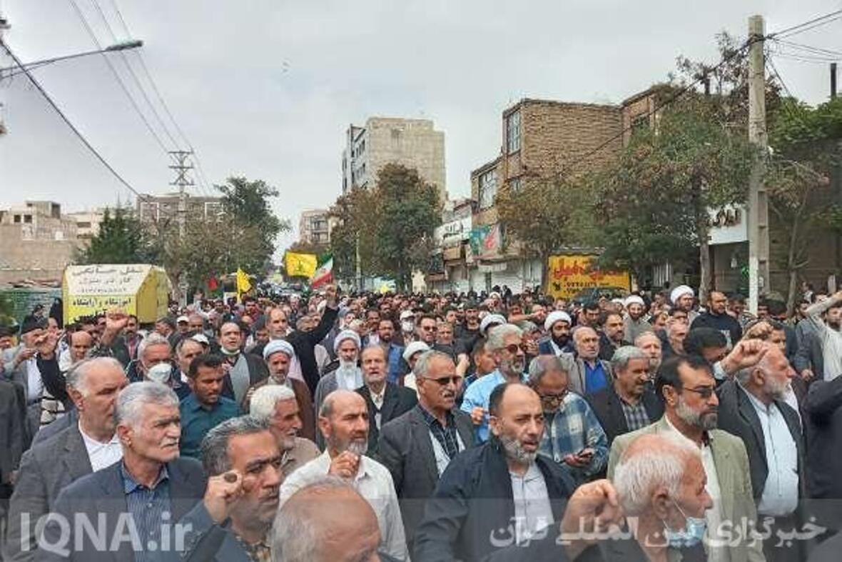 راهپیمایی مردم کمالشهر در حمایت ملت فلسطین