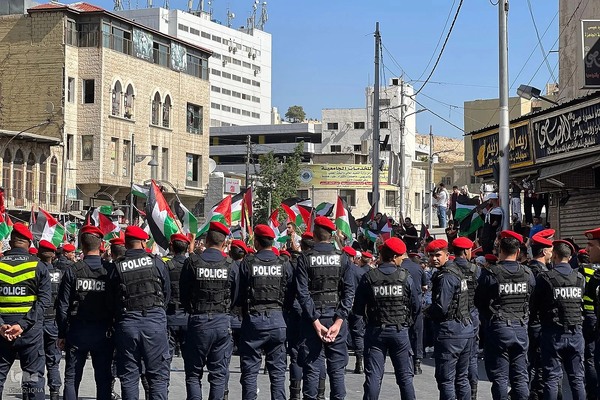 راهپیمایی مردم اردن در  حمایت از غزه 