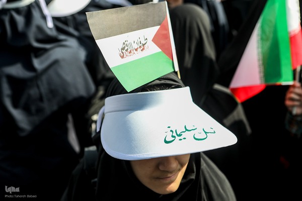 تجمع دانش‌آموزان تهرانی در حمایت از مردم مظلوم فلسطین