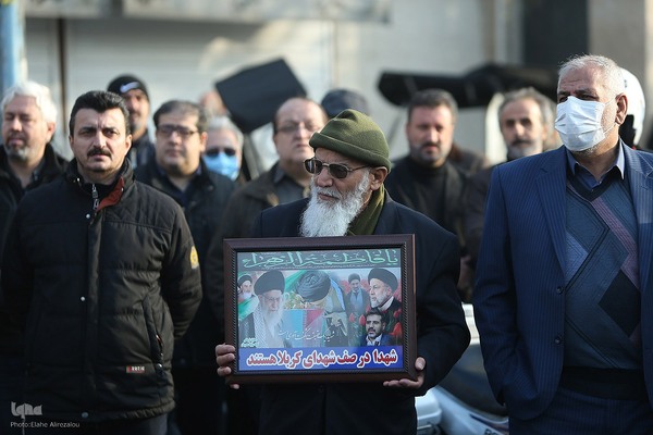 آیین تشییع و تدفین شهید گمنام در وزارت فرهنگ و ارشاد اسلامی