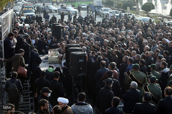 آیین تشییع و تدفین شهید گمنام در وزارت فرهنگ و ارشاد اسلامی