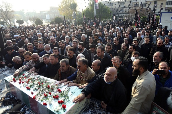 آیین تشییع و تدفین شهید گمنام در وزارت فرهنگ و ارشاد اسلامی