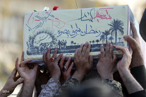 آیین تشییع و تدفین شهید گمنام در وزارت فرهنگ و ارشاد اسلامی