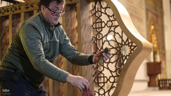 مرمت پرده قدیمی خانه کعبه در ترکیه