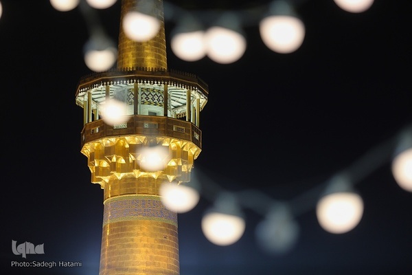 حرم مطهر رضوی در شب نیمه شعبان