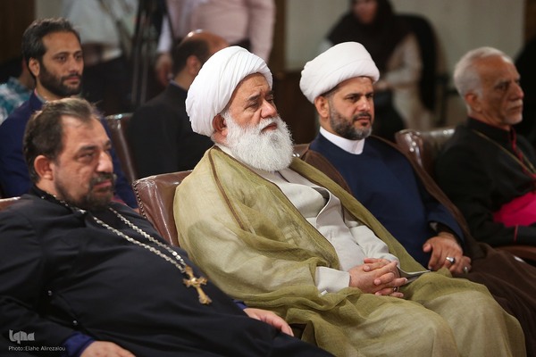 آیت‌الله علی اکبر رشاد، رئیس و مؤسس پژوهشگاه فرهنگ و اندیشه اسلامی در هم‌اندیشی بین‌المللی اصحاب ادیان و مسئله غزه
