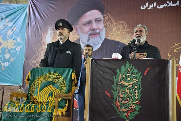 عزاداری مردم اهواز در سوگ شهادت آیت‌الله رئیسی و همراهانشان