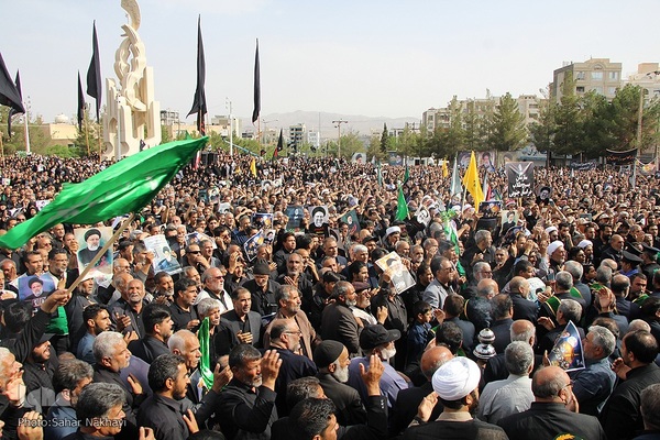 تشیع شهید آیت الله رئیسی و دو تن از همراهان در بیرجند