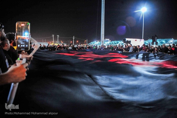 آیین اهتزاز پرچم عزای حسینی و آغاز به کار مواکب مرز شلمچه