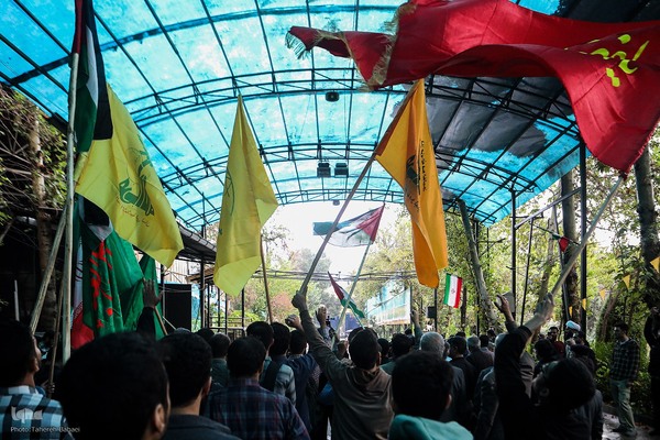 تجمع ضدصهیونیستی دانشجویان دانشگاه تهران