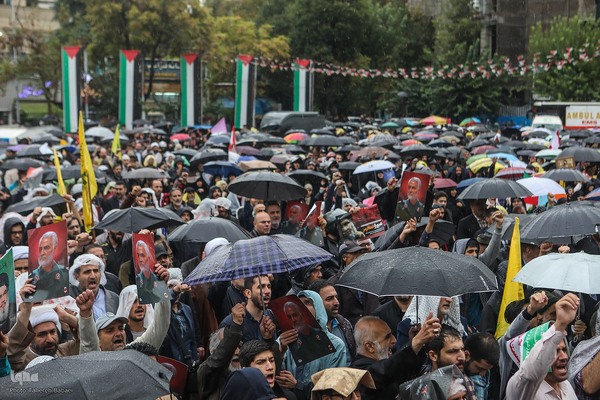 اجتماع «آغاز نصرالله» در میدان فلسطین تهران
