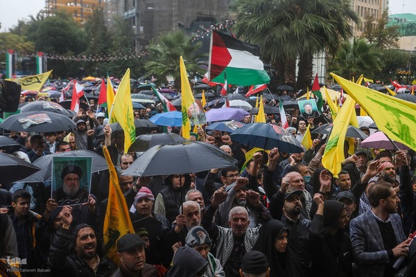 اجتماع «آغاز نصرالله» در میدان فلسطین تهران