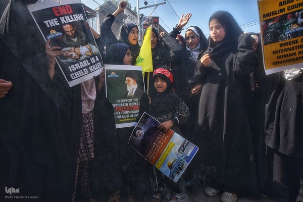 تجمع مردم کشمیر در محکومیت ترور نصرالله