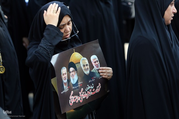 تجمع بزرگ فرهنگیان و دانش آموزان در حمایت از حزب الله لبنان