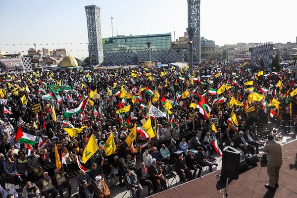 تجمع بزرگ مردم تهران برای اعلام حمایت از اجرای عملیات «وعده صادق ۲»