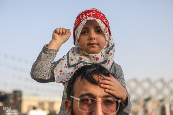 تجمع بزرگ مردم تهران برای اعلام حمایت از اجرای عملیات «وعده صادق ۲»