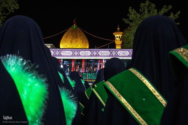 تشیع نمادین حضرت زهرا (س) در شاهچراغ(ع)
