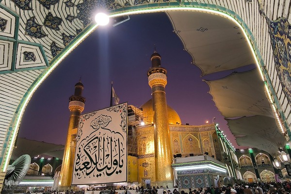 حرم امیرالمومنین علی(ع) در شب ولادت آن حضرت