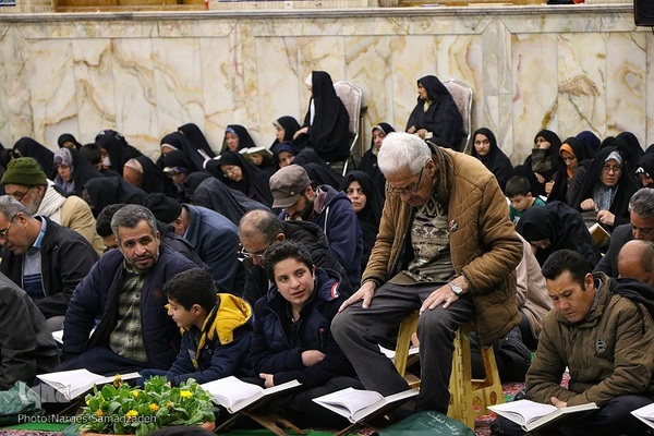 آیین جز‌ءخوانی قرآن در حسینیه رضوی اصفهان