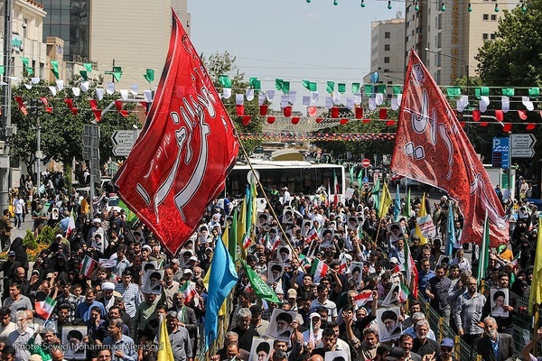 اجتماع مردم مشهد در محکومیت حمله اسرائیل به ایران