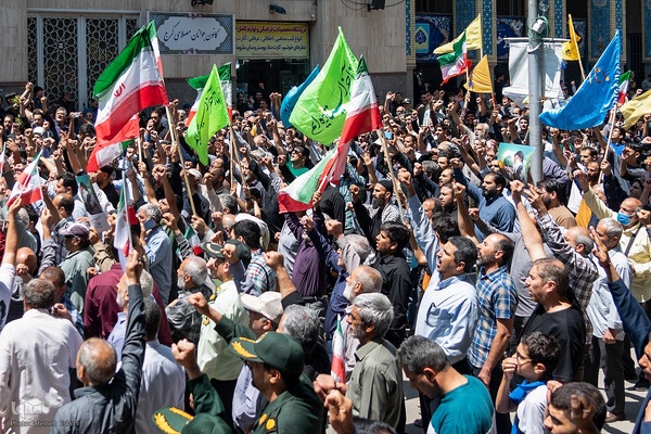 راهپیمایی مردم کرج علیه تهاجم رژیم صهیونیستی