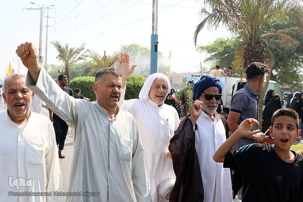 مشایه غدیر و حمایت مردم خوزستان از عملیات وعده صادق ۳