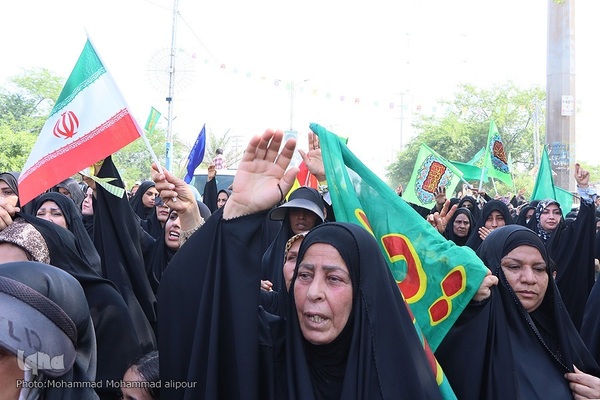 مشایه غدیر و حمایت مردم خوزستان از عملیات وعده صادق ۳