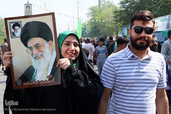 مشایه غدیر و حمایت مردم خوزستان از عملیات وعده صادق ۳