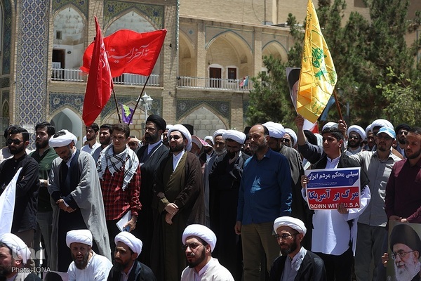 اجتماع حوزویان در محکومیت جنایات رژیم صهیونیستی