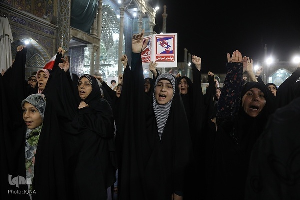 اعلام انزجار و فریاد انتقام مردم قم علیه تجاوز آمریکا به خاک ایران
