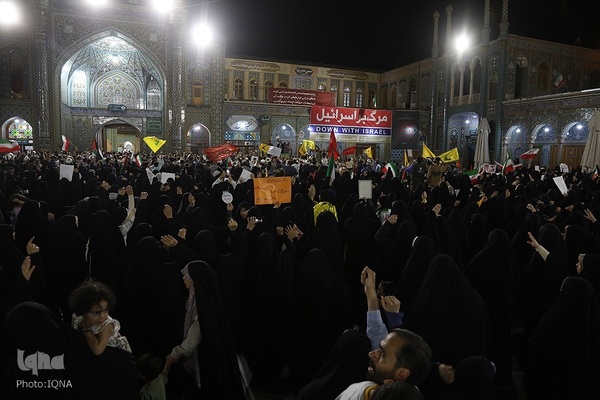 اعلام انزجار و فریاد انتقام مردم قم علیه تجاوز آمریکا به خاک ایران