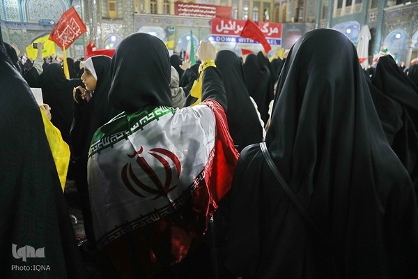 اعلام انزجار و فریاد انتقام مردم قم علیه تجاوز آمریکا به خاک ایران