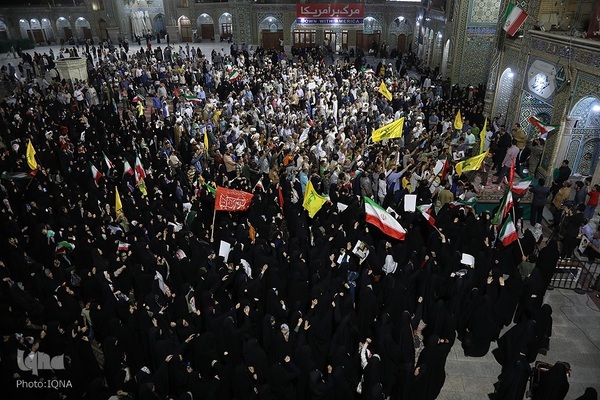 اعلام انزجار و فریاد انتقام مردم قم علیه تجاوز آمریکا به خاک ایران