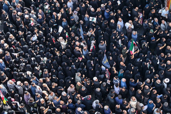 تشییع پیکر ۶۰ شهید اقتدار در تهران