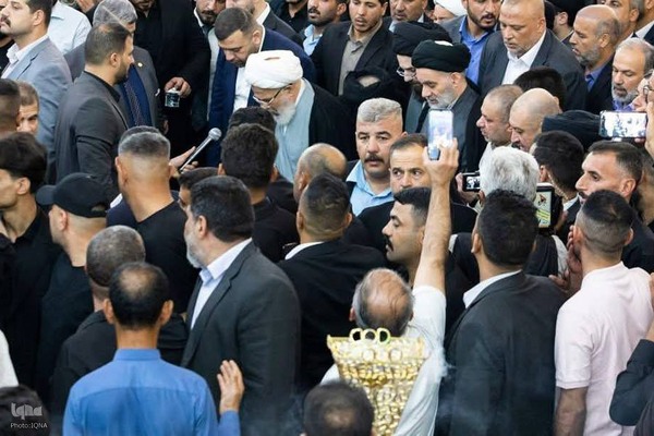 مراسم تشییع پیکر همسر آیت الله العظمی سید علی سیستانی