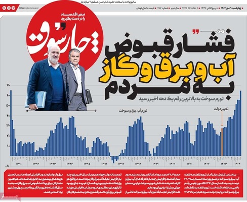 صفحه نخست روزنامه‌های چهارشنبه ۹ مهر ۱۴۰۴