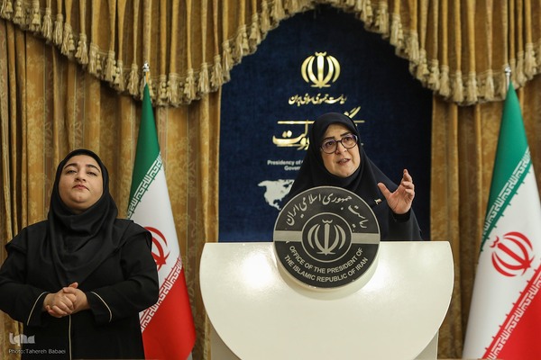 نشست خبری فاطمه مهاجرانی، سخنگوی دولت