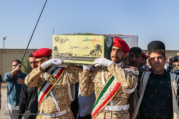 تشییع و خاکسپاری شهید گمنام در خوزستان