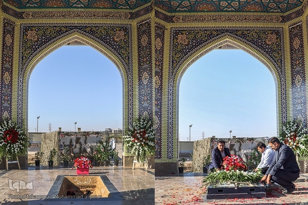 تشییع و خاکسپاری شهید گمنام در خوزستان