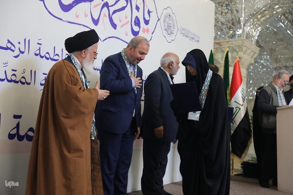 تجلیل از دست اندرکاران ایرانی طرح ساخت صحن حضرت زهرا(س)